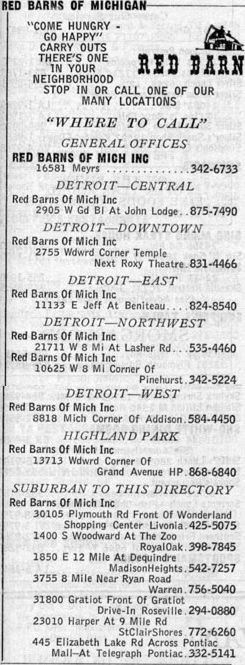 Red Barn Restaurant - Red Barn Location Listing